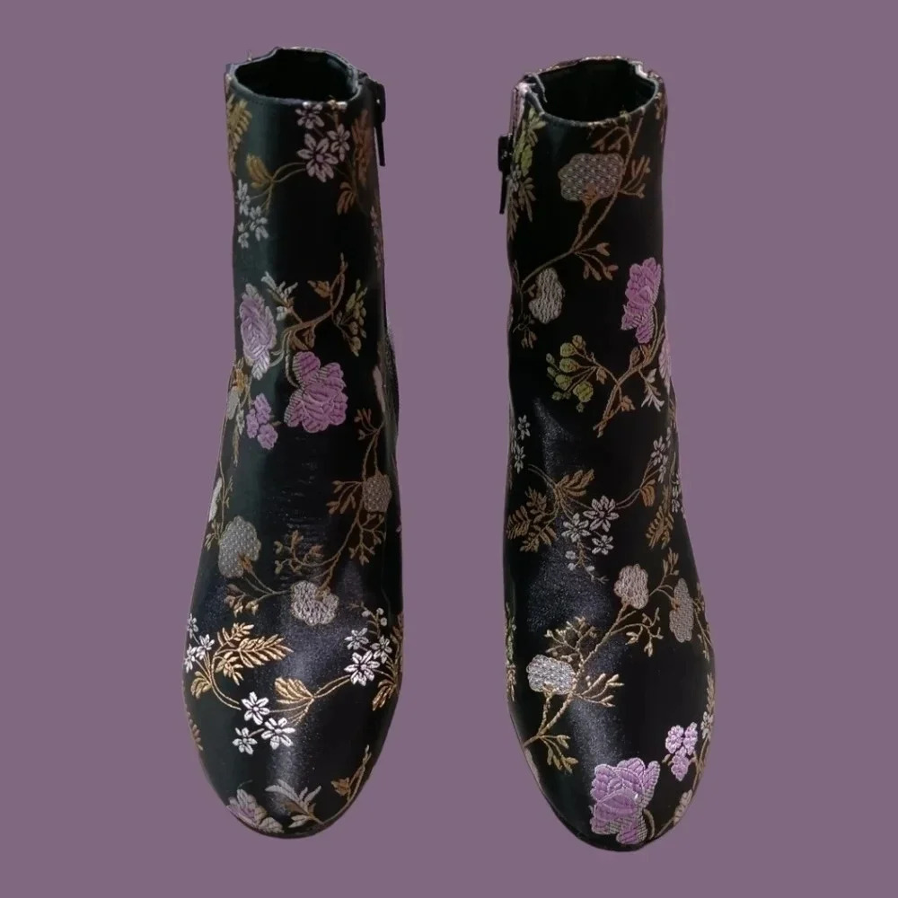 Carlos Santana satin ankle boots gatlin 8.5M